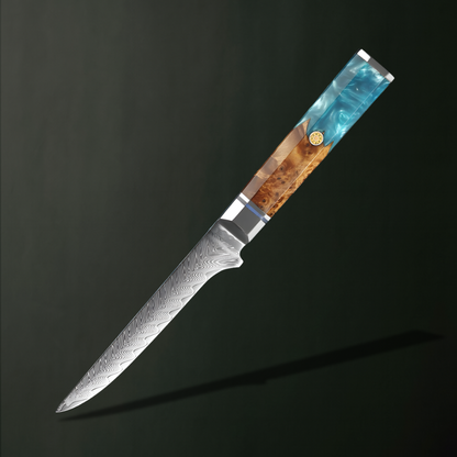 Shinrai 67 Layer Japanese Damascus with Burlwood + Acrylic - Individual Knives