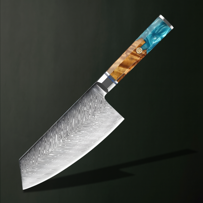 Shinrai 67 Layer Japanese Damascus with Burlwood + Acrylic - Individual Knives