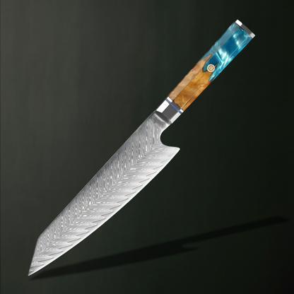 Shinrai 67 Layer Japanese Damascus with Burlwood + Acrylic - Individual Knives