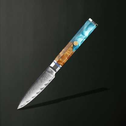 Shinrai 67 Layer Japanese Damascus with Burlwood + Acrylic - Individual Knives