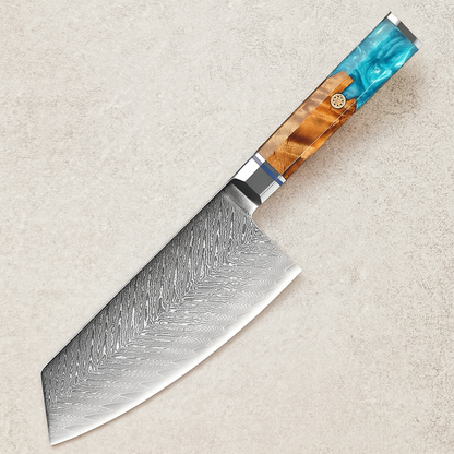 Shinrai 67 Layer Japanese Damascus with Burlwood + Acrylic - Individual Knives