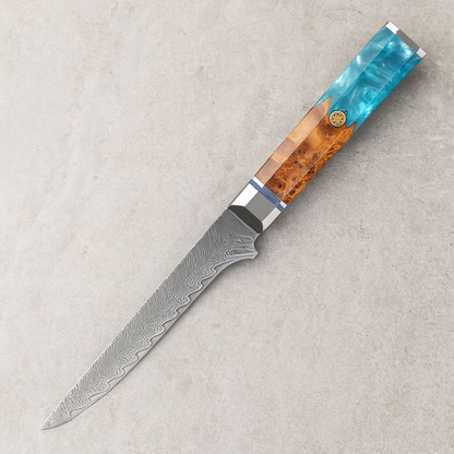 Shinrai 67 Layer Japanese Damascus with Burlwood + Acrylic - Individual Knives