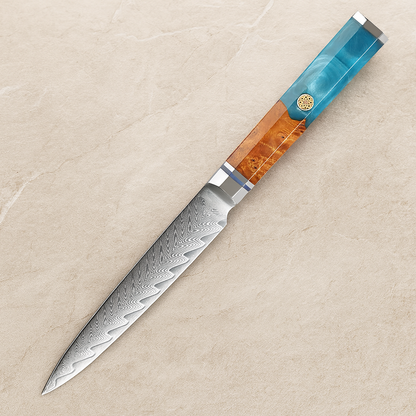 Shinrai 67 Layer Japanese Damascus with Burlwood + Acrylic - Individual Knives