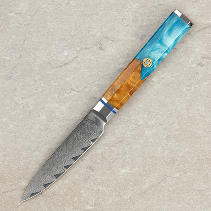 Shinrai 67 Layer Japanese Damascus with Burlwood + Acrylic - Individual Knives